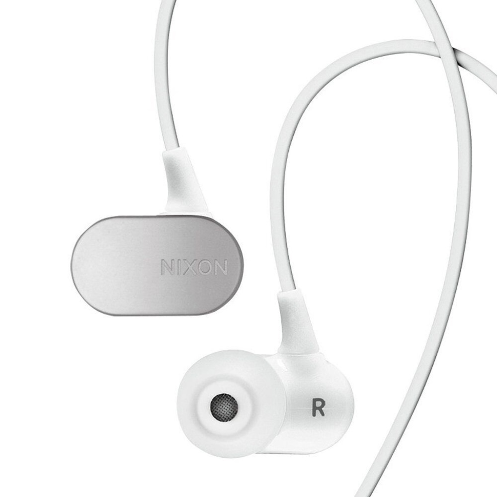 Nixon White Micro Blaster In Ear Headphones H5041LL/A w/3-Button Remote/Mic